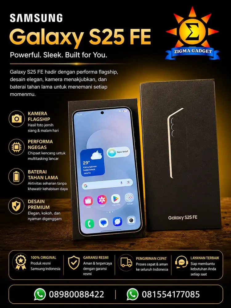 Samsung S25 FE 5G Sein 8/256 Mulus Fullset Original
