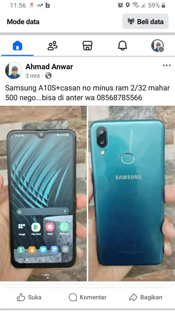 Samsung A10S no minus