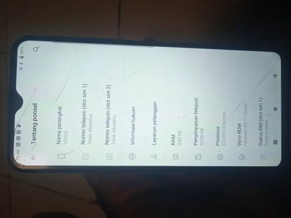 Vivo Y12s Ram 3/32