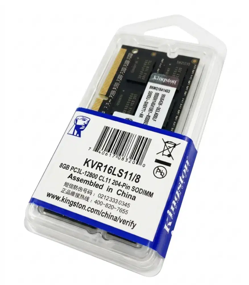 ​[ORIGINAL] Kingston RAM Laptop DDR3L 8GB PC3L-12800 1600MHz