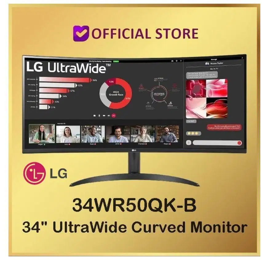 Dijual Monitor Ultrawide Curved LG 34WR50QK-B