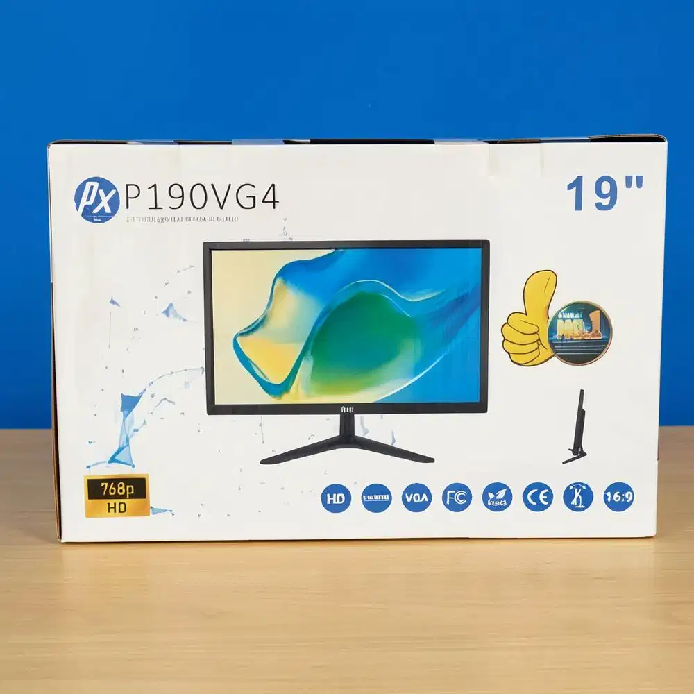 Monitor PX P190 VGA/DST 19-BK Layar FHD Jernih