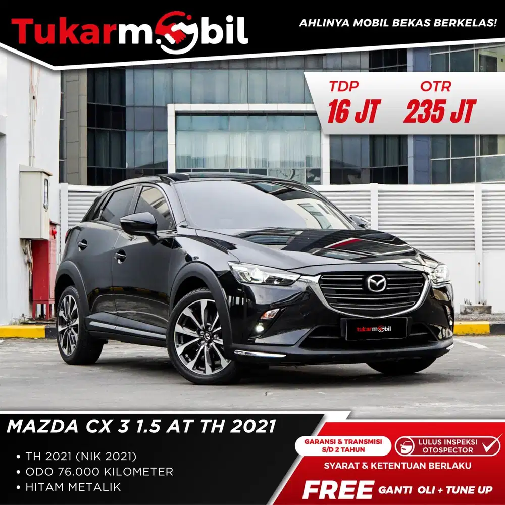 KM Recod Mazda Cx3 1.5 AT Tahun 2021
