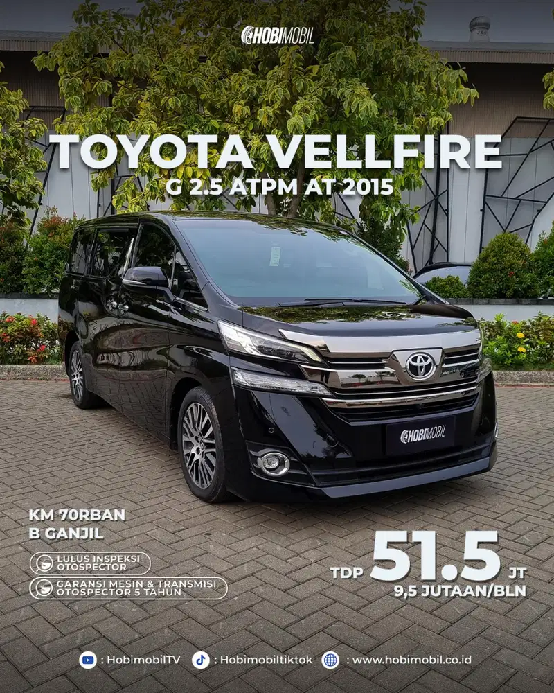Toyota Vellfire 2.4 G ATPM at 2015 garansi mesin transmisi 5th