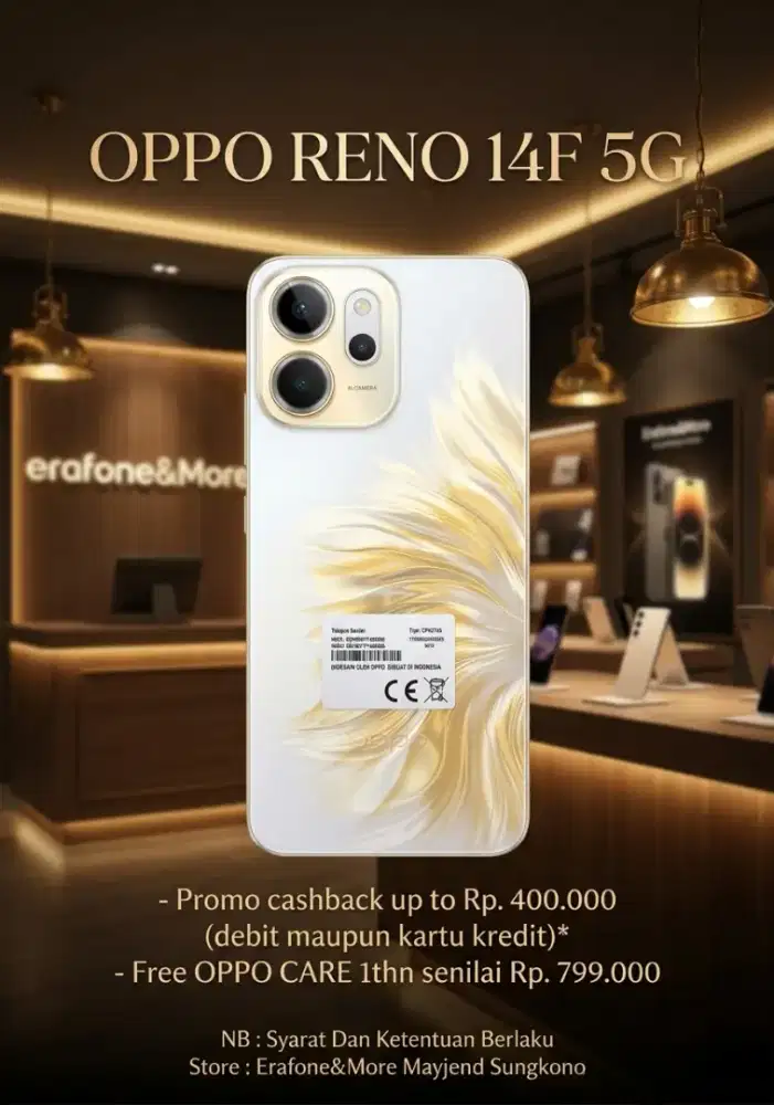 Oppo RENO 14F 5G 16/256 Promo Cashback