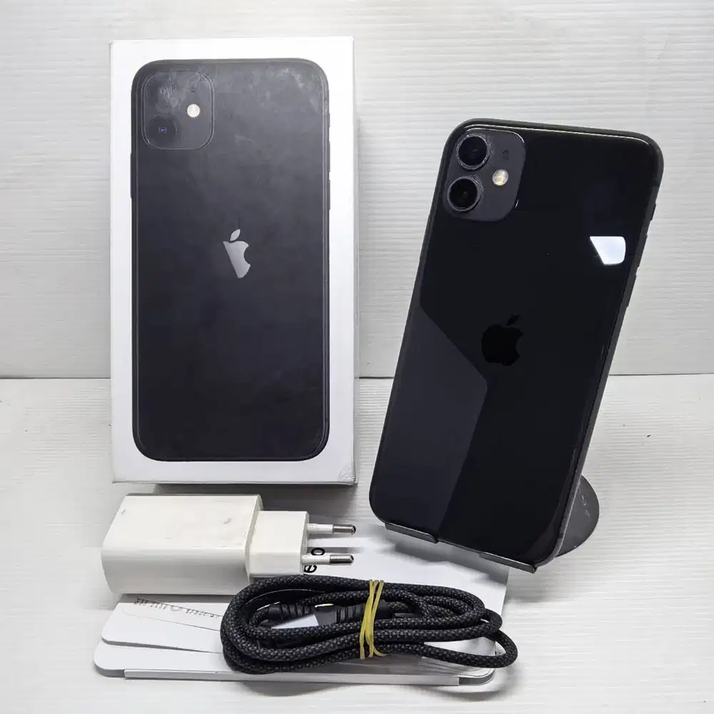 TERMURAH! IPHONE 11 BLACK 64GB EX INTER LENGKAP ALL OPERATOR SIAP PAKA