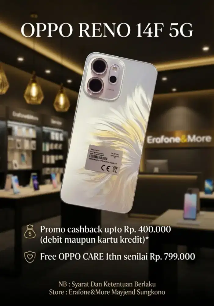 PROMO OPPO RENO 14F 8/256 cashback