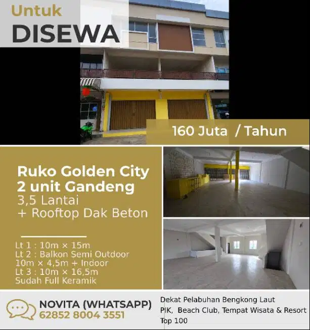 Ruko Golden City   (2 Unit Gandeng)