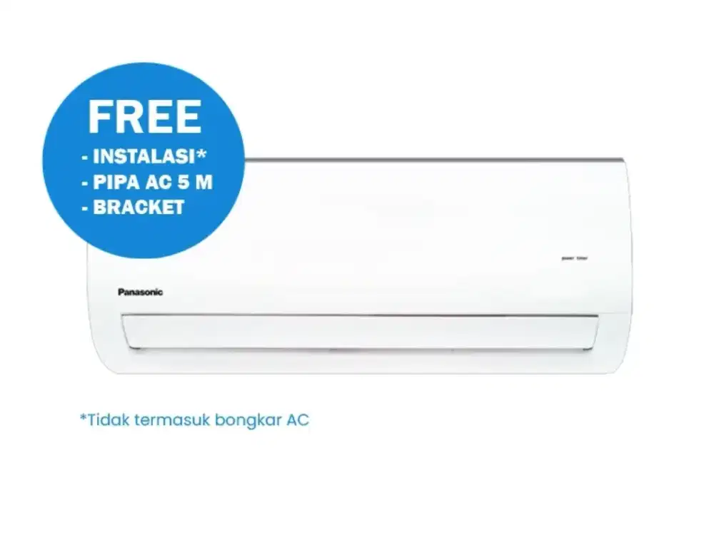 Cukup KTP auto bawa pulang PANASONIC AC SPLIT 1/2PK STANDARD WHITE