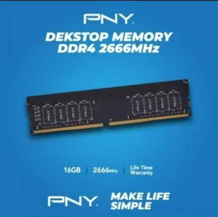 RAM PNY Longdimm 32gb (2x16GB) DDR4 2666Mhz RAM Memory Desktop Kompute