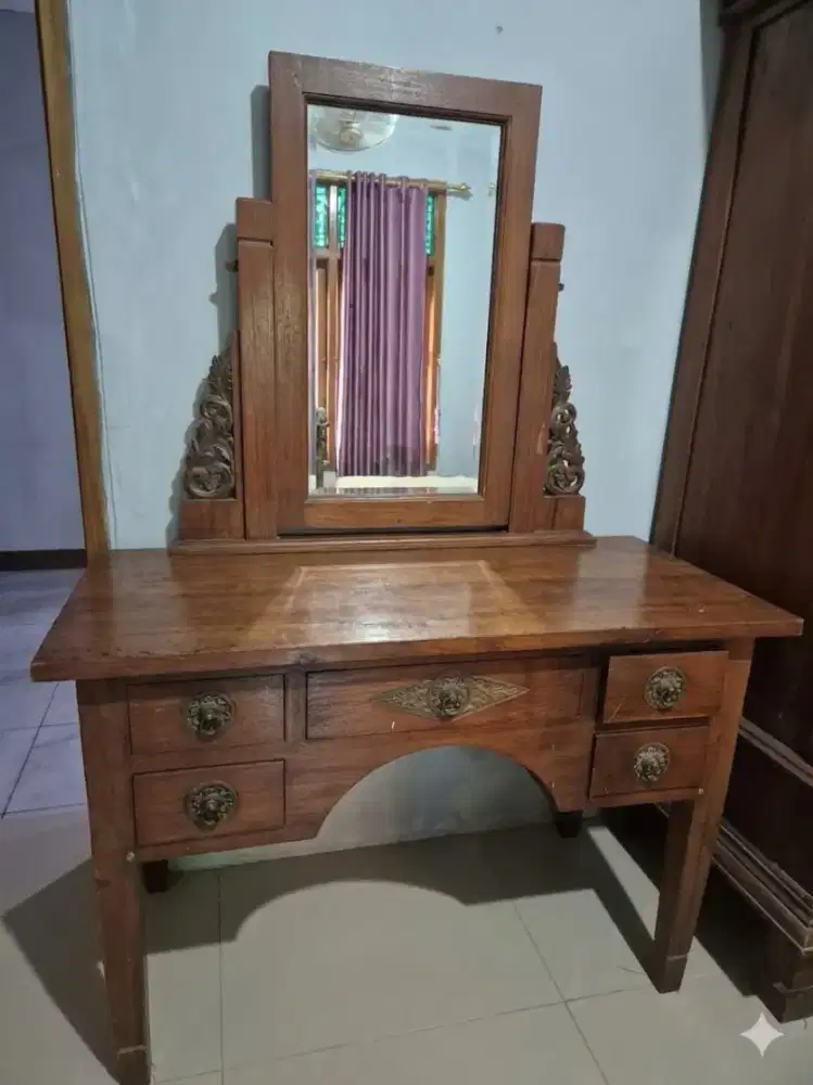 Meja Rias Jati Second