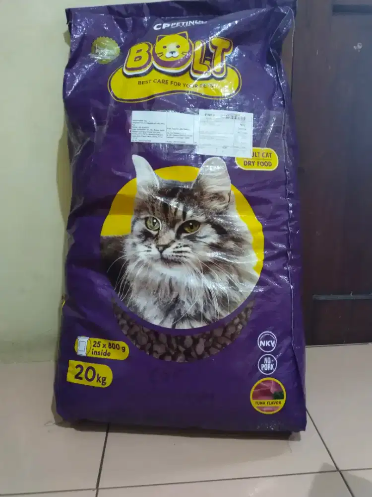 Makanan kucing 20 kg Bolt Tuna