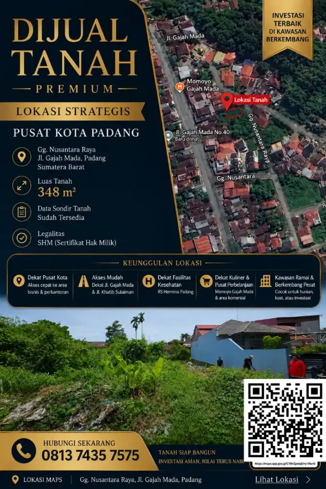 DIJUAL TANAH STRATEGIS – COCOK UNTUK RUMAH / INVESTASI
