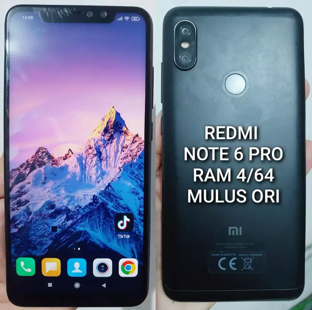 Redmi note 6 pro ram 4/64 ori kamera jernih cod kranji