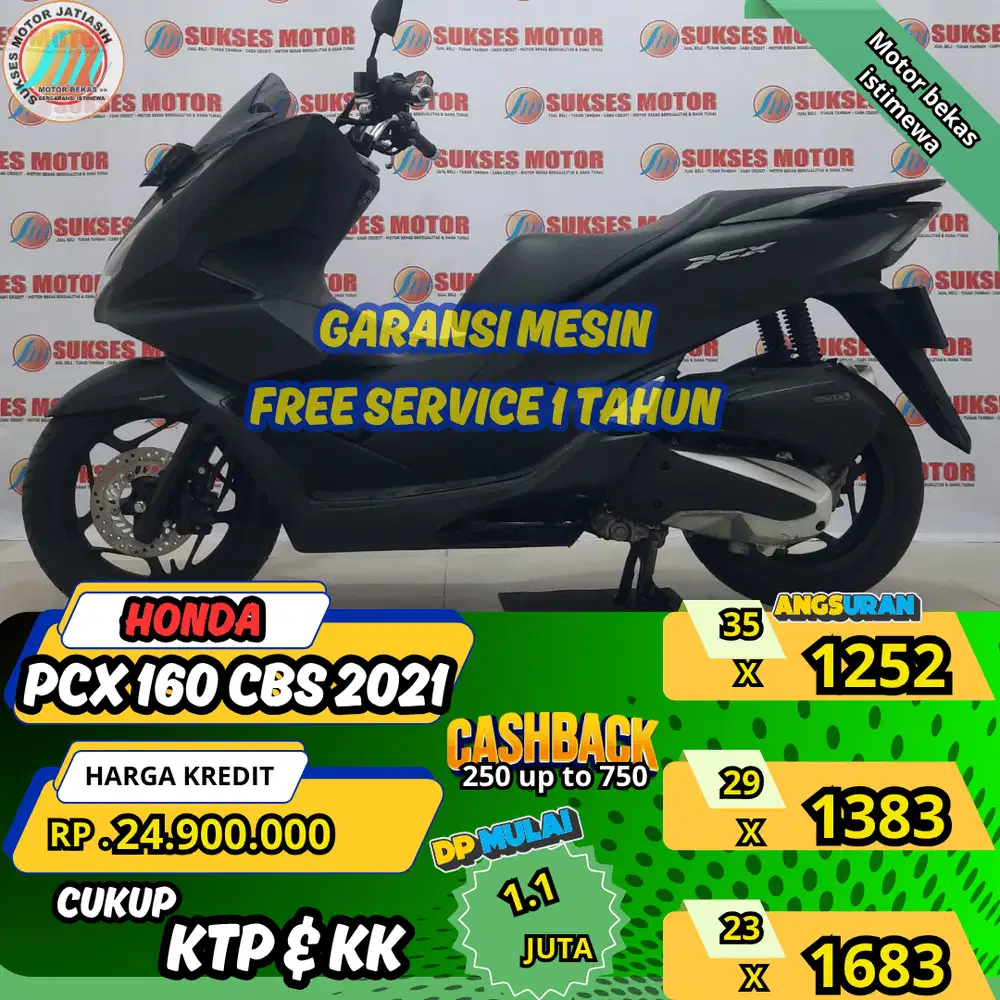 HONDA PCX 150 CBS 2021 DP &ANGSURAN TERMURAH SYRT KTP&KK(SUKSESMOTOR)