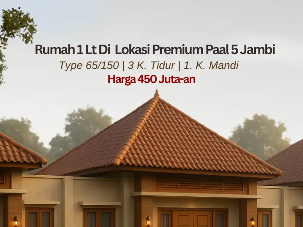 Rumah 1 Lantai Di Lokasi Premium Paal 5 Jambi