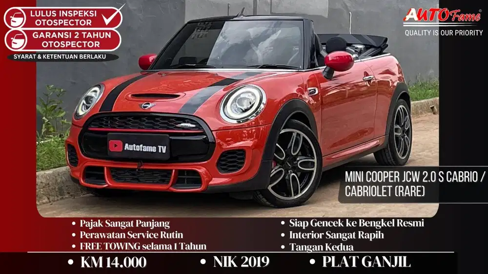 Mini Cooper JCW 2.0 S Cabrio / Cabriolet (Rare) Pemk Akhir 2021