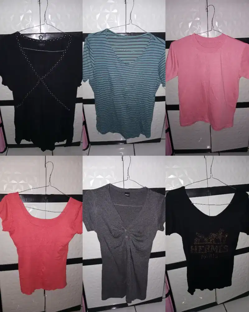 Preloved kaos atasan cewe