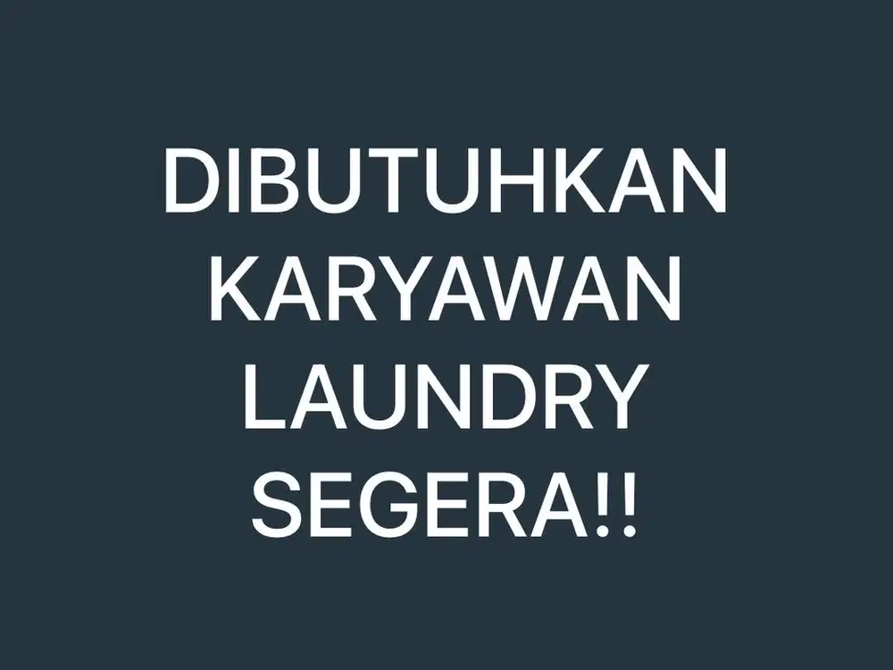 KARYAWAN LAUNDRY