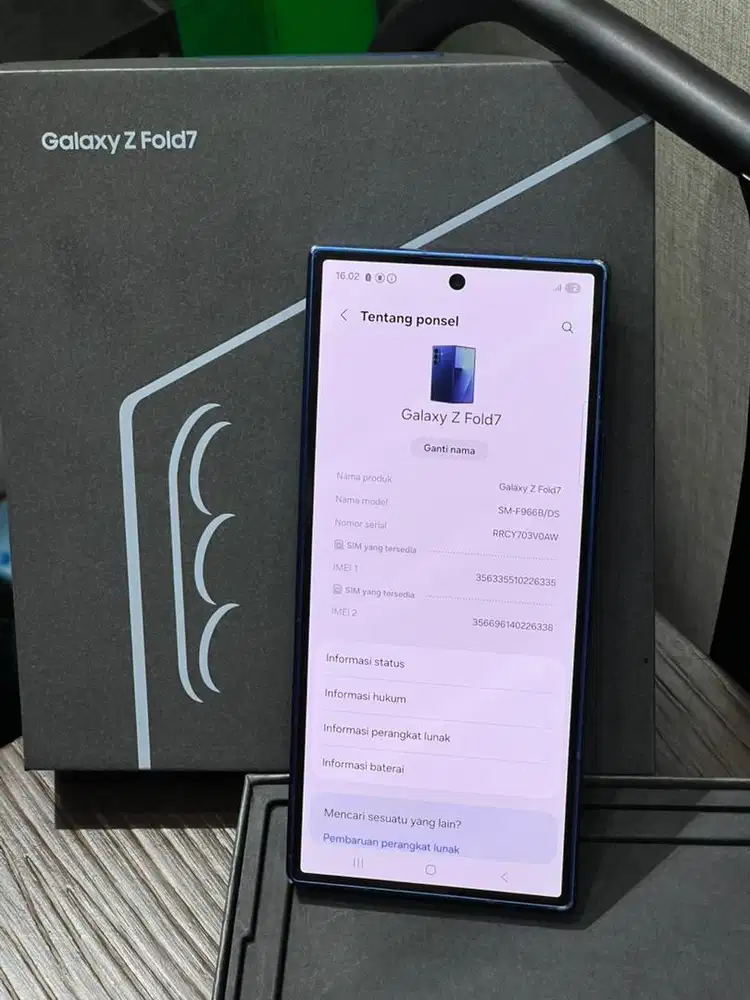 Samsung Galaxy Zfold 7 Ram 12/512Gb Sein Normal Fullset
