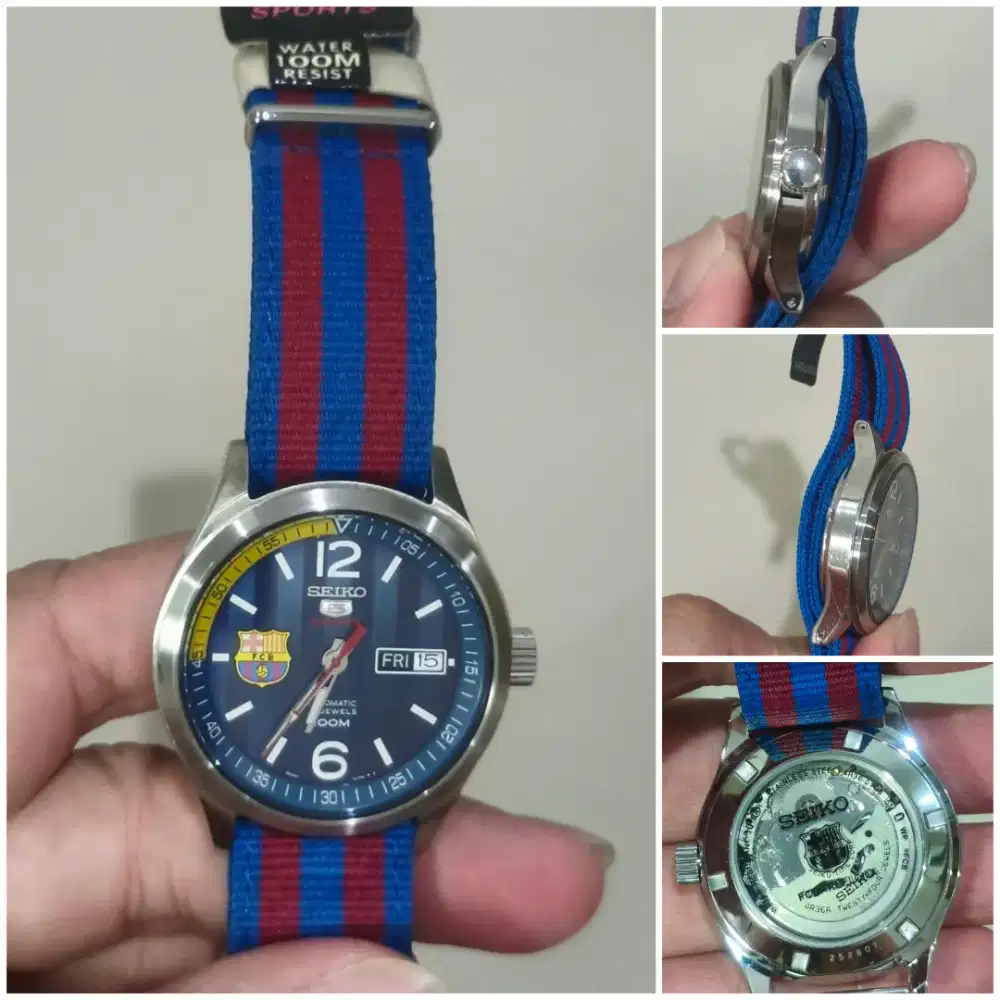 Jam tangan pria seiko automatic barca edition second mulus murah NEGO