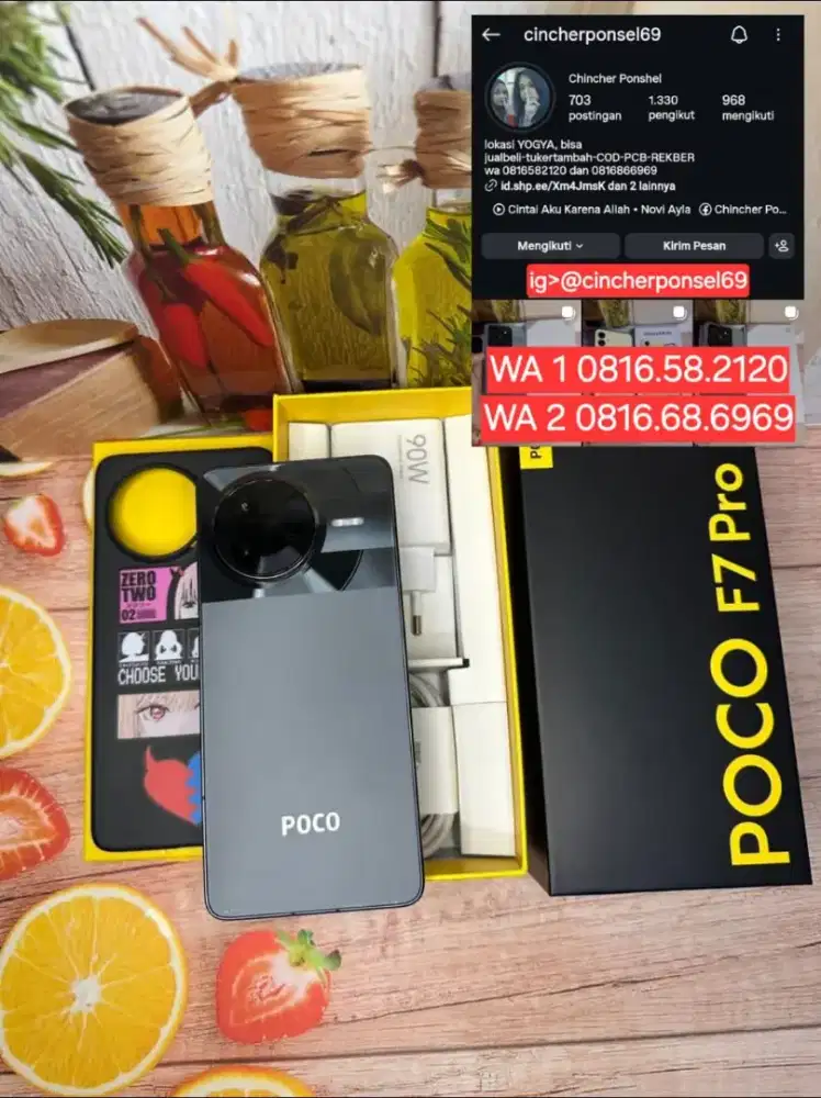 Jual HP likeNEW POCO F7 PRO 5G 12/512 istinewa garansi panjang