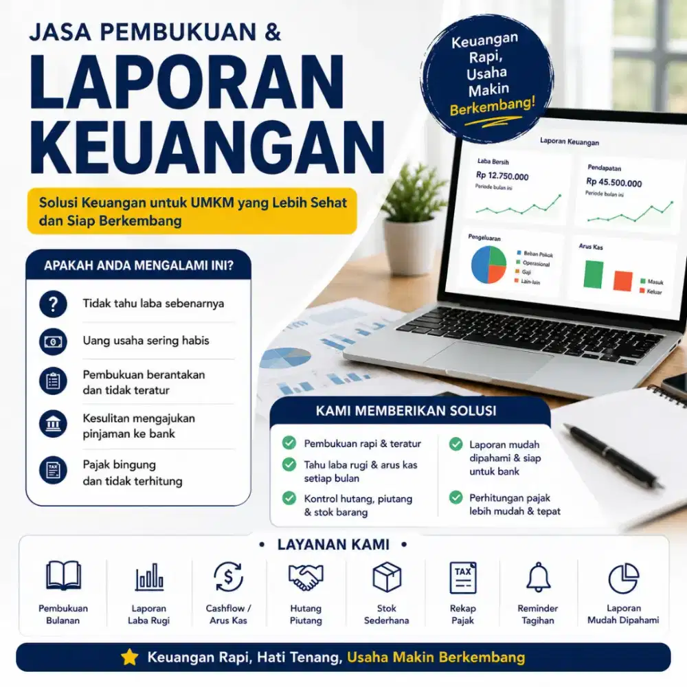 Jasa Laporan keuangan akunting software