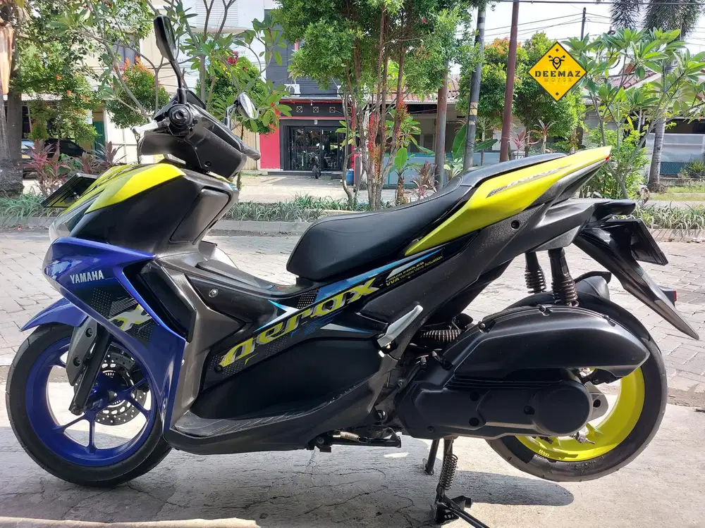 (DP 300)‼️ Plat B DKI JakBar Aerox 155 Connected Kuning Biru 2023