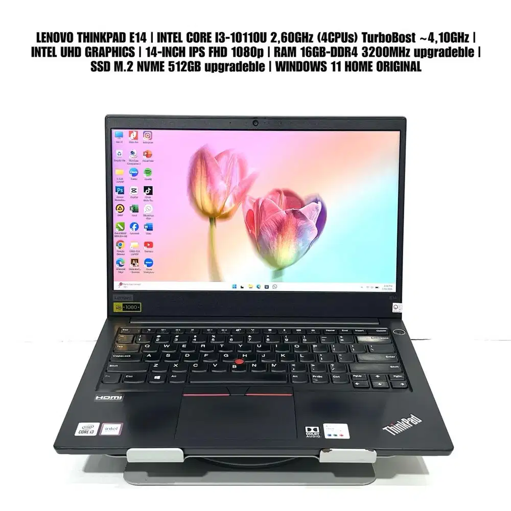 LENOVO THINKPAD E14 I3-10110U 14 IPS FHD 1080p 16/512GB MULUS