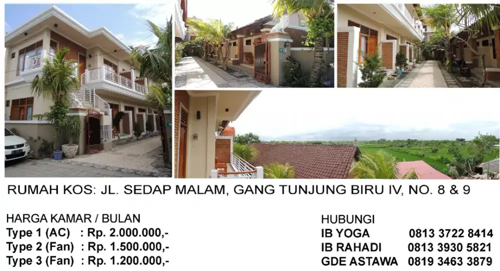 Rumah Kos Jalan Sedap Malam Sanur Denpasar