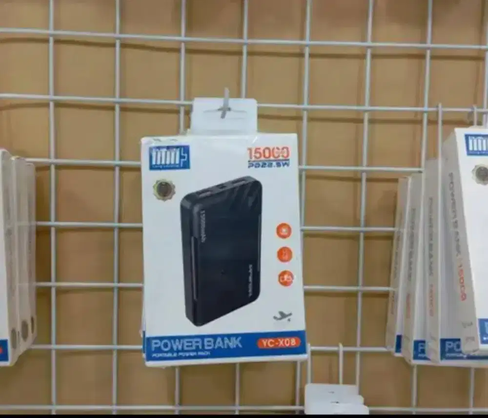 Powerbank YC-X08 kapasitas 15 ribu mah fast charging Kondisi Baru