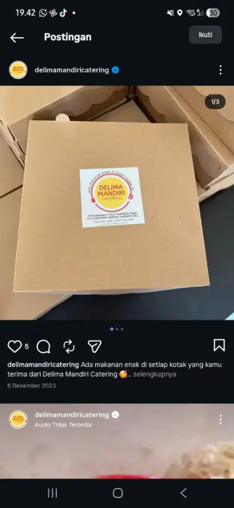 Kurir Catering Keluarga