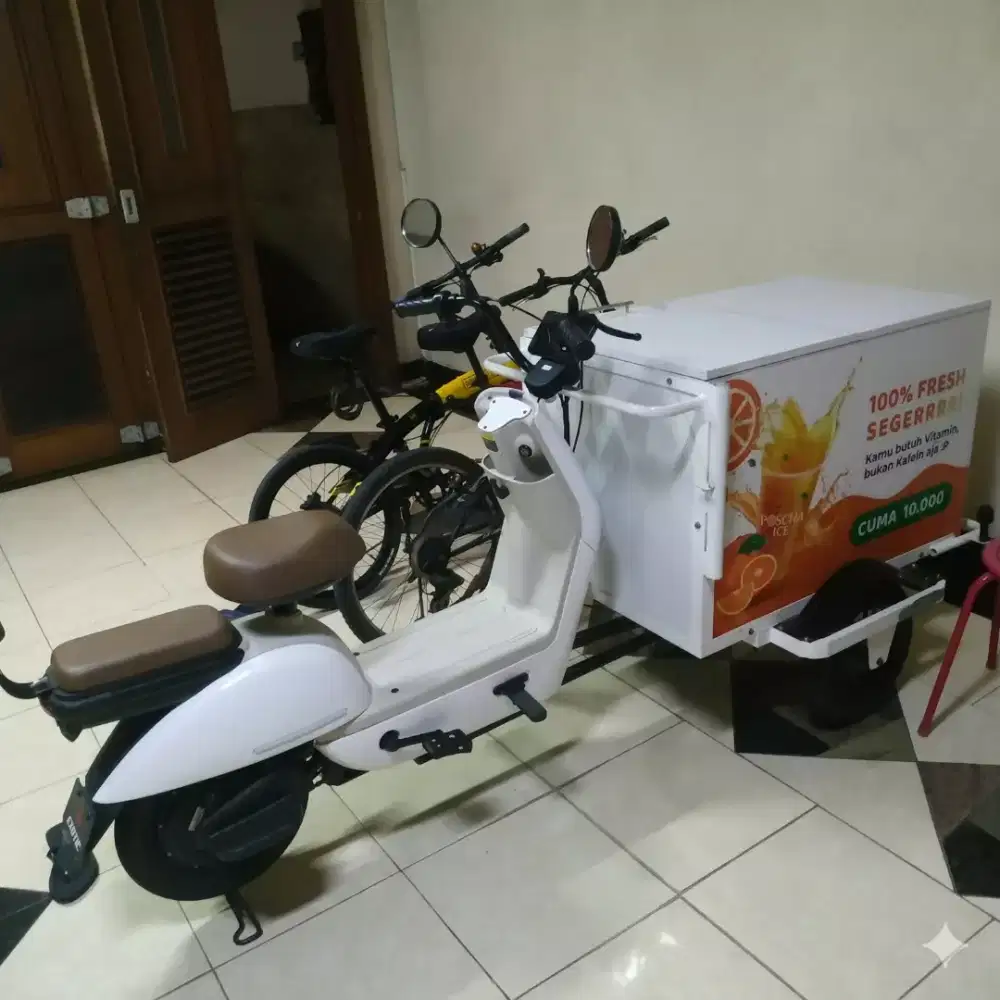 Sepeda Listrik Exotic Gerobak Jualan Kopi