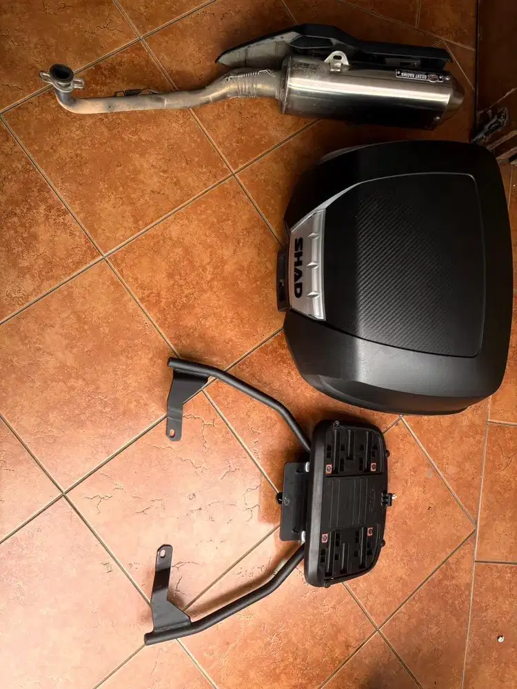 Paket Aksesoris NMAX Gen 3 (Neo/Turbo) - SHAD 44 + Knalpot WRX SR V2