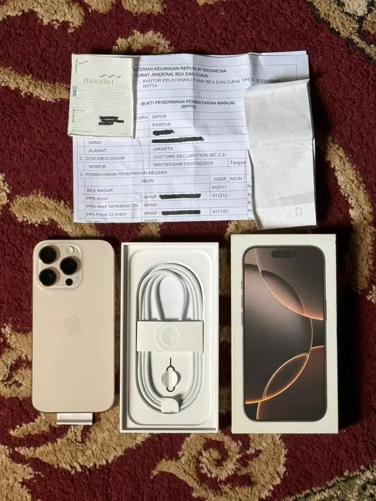 iPhone 16 pro 256gb beacukai setara iBox nett