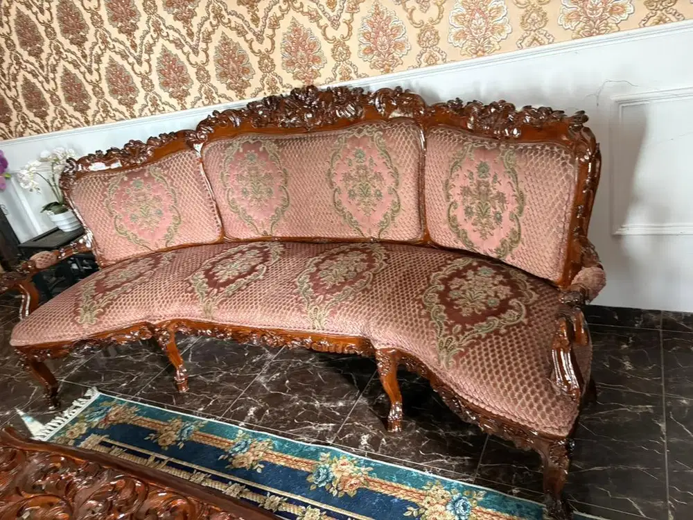 Kursi jati jepra royal antik unik 4211