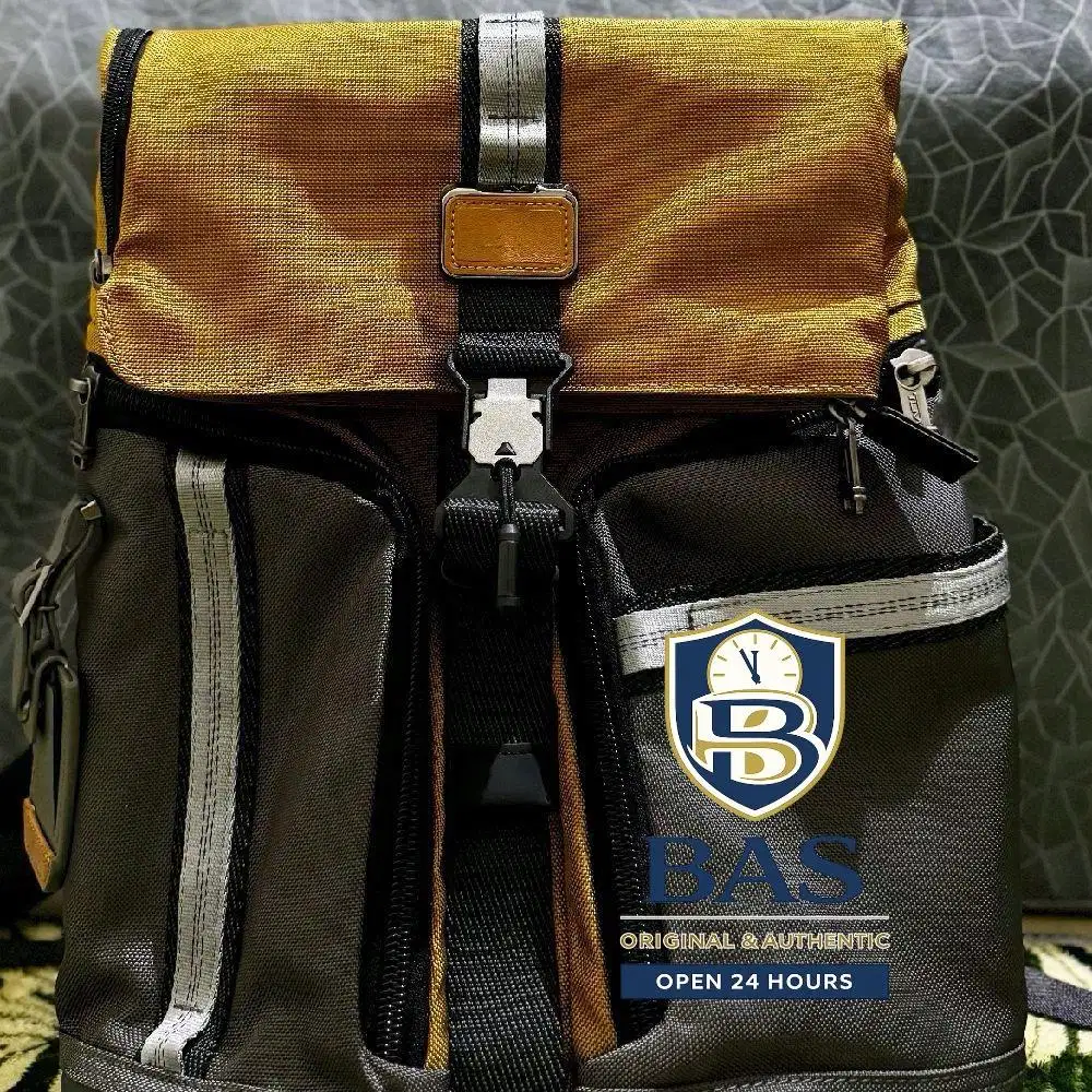 Tumi Alpha Bravo Backpack Kombinasi Kuning Mustard & Abu-abu Gelap
