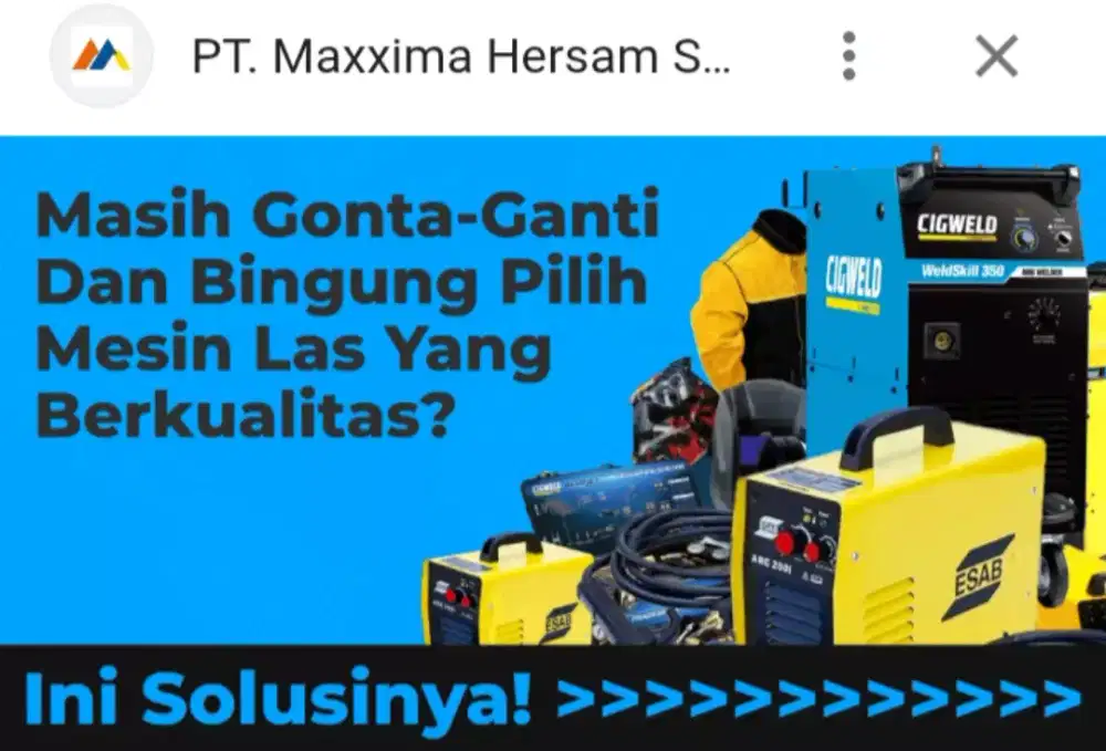 Mesin Industri & Peralatan Las