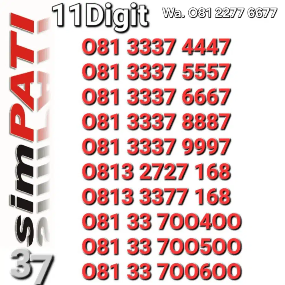 NOMOR SIMPATI 11DIGIT 75557