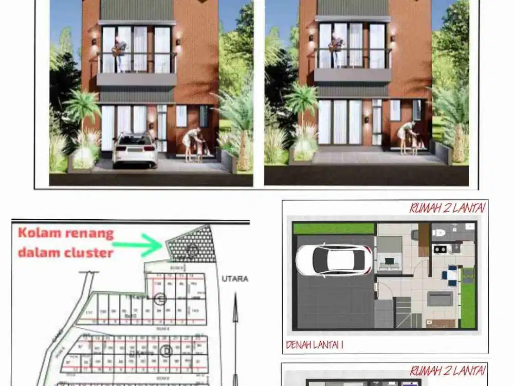 Rumah baru murah 2 lantai di Cakung Jakarta Timur