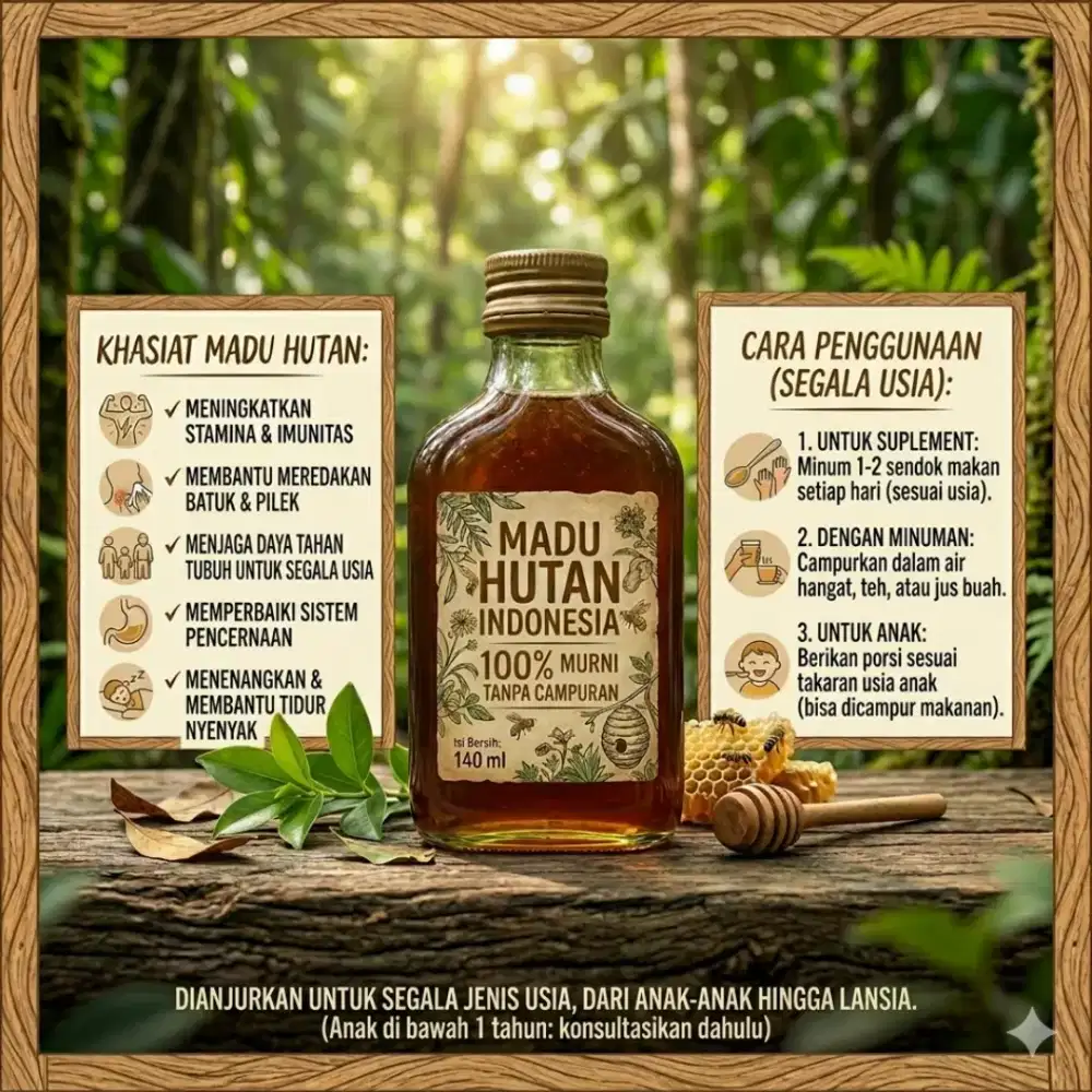 MADU hutan murni 100% asli tanpa campuran