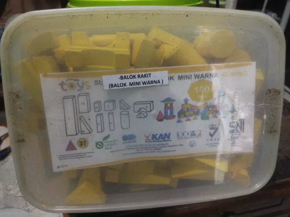 Mainan edukasi anak balok rakit
