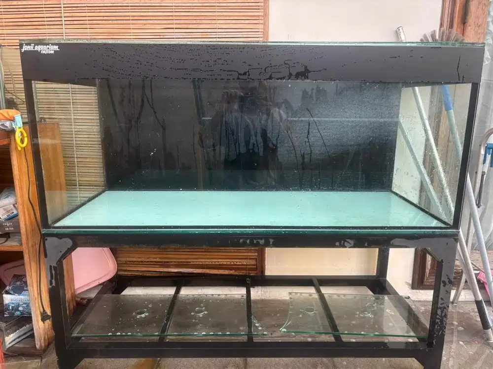 JUAL CEPAT AQUARIUM 120x60x40 12mm Full!
