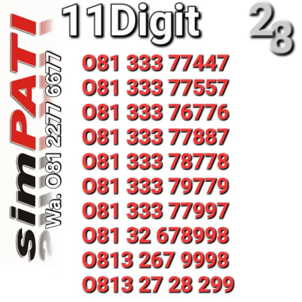 NOMOR SIMPATI 11DIGIT 555x _ 666x