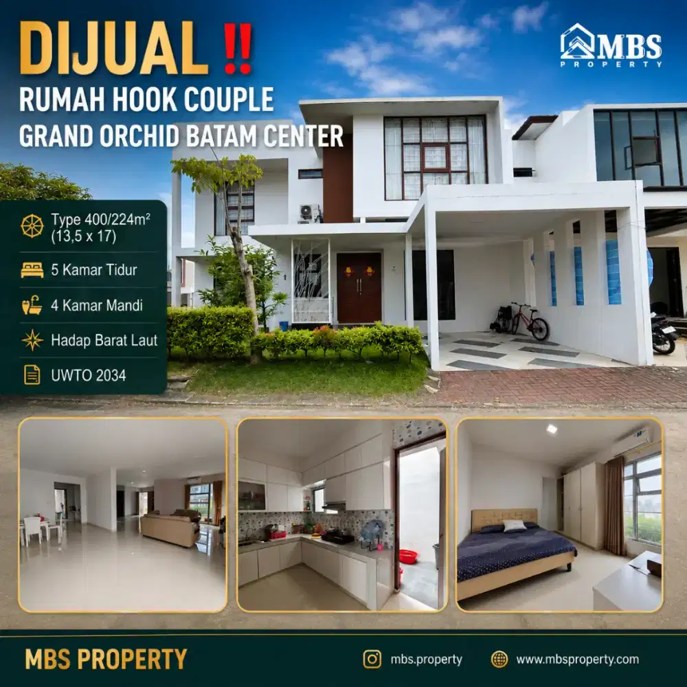 Dijual 
Rumah Hook Couple Grand Orchid Batam Center