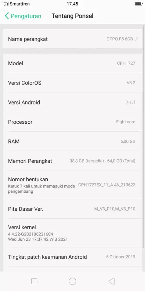 Oppo F5 ram6/64