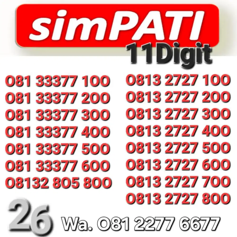NOMOR SIMPATI 11DIGIT RATUSAN2