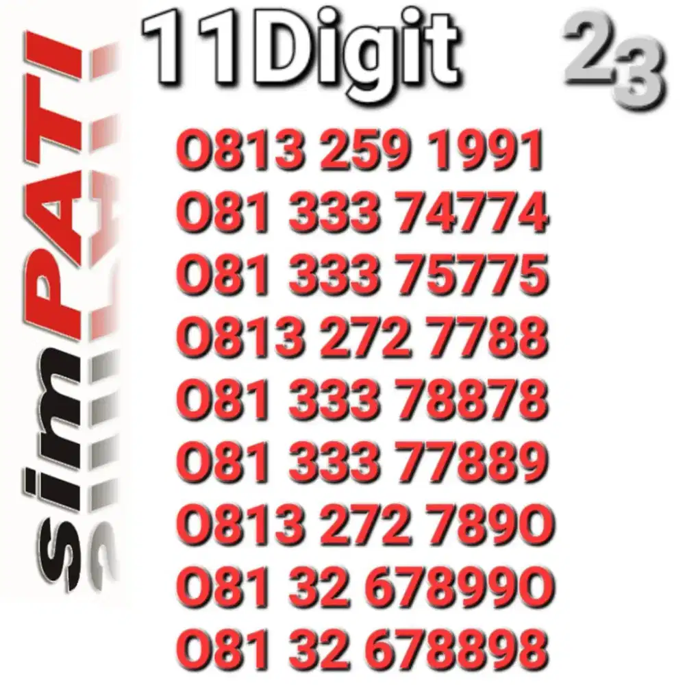NOMOR SIMPATI 11DIGIT 77x77 & ABAB