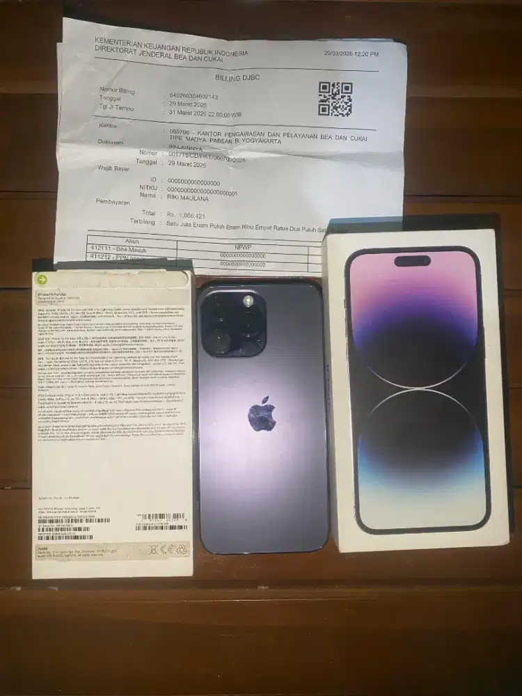 iphone 14pm 1TB beacukai