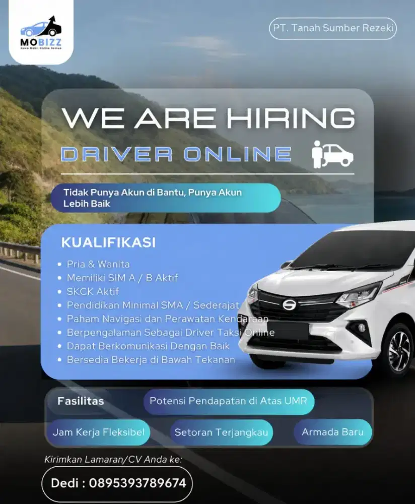 Dibutuhkan driver online